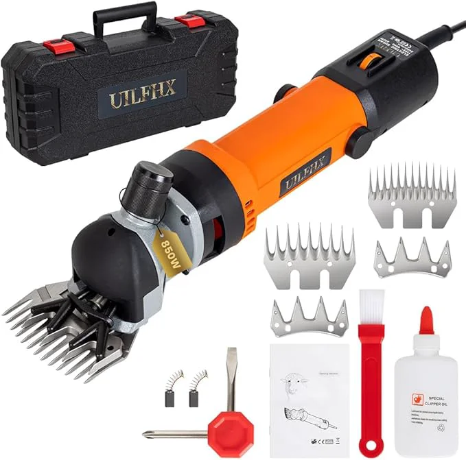 Reliable Sheep Shears Electric 850W Professional Heavy Duty Shearing Clipper with 6 Speed for Shaving Fur Wool in Sheep Goat Cattle and Other Farm Livestock Pet with Carrying Case and Spare BladeAbout ThisOverview Secure