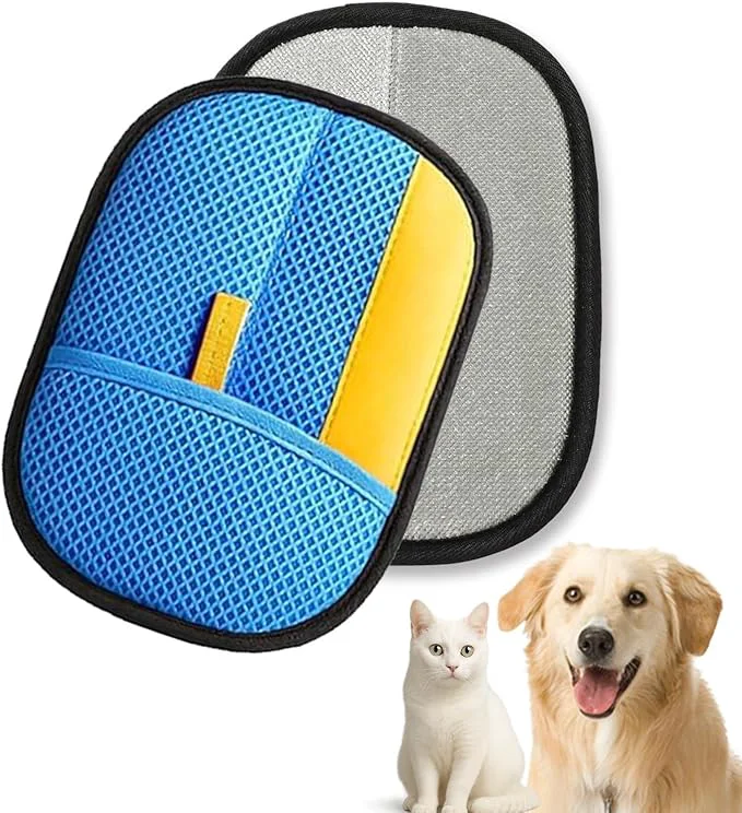 Selected Pet Hair Removal Glove – Reusable Brush Glove for Dog Cat Hair Removal on Furniture Car Seats Clothes Bedding Blue About This Original Design
