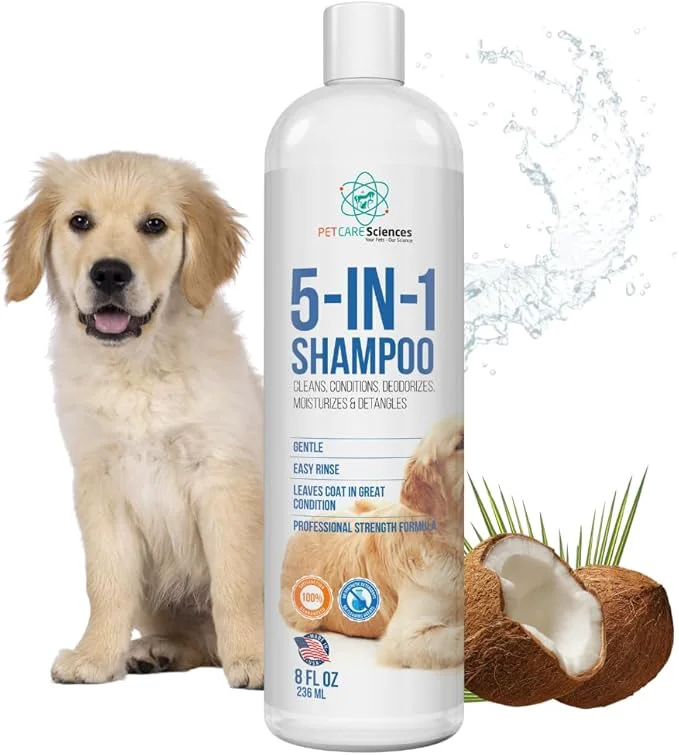 Outstanding 8 floz 5 in 1 Dog Shampoo for Itchy Skin – Sensitive Skin Dog Shampoo for Smelly Dogs – Dog Shampoos Conditioners – Made in The USAAbout ThisOverview Excellent