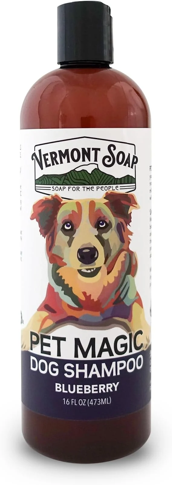 Eco-Friendly VERMONT SOAP Organics Pet Shampoo – Infused with Organic Natural Olive Oil Coconut Aloe Vera Dog Shampoo for Sensitive Skin – USDA Grooming Pet Shampoo – Blueberry 16oz About ThisOverview Advanced