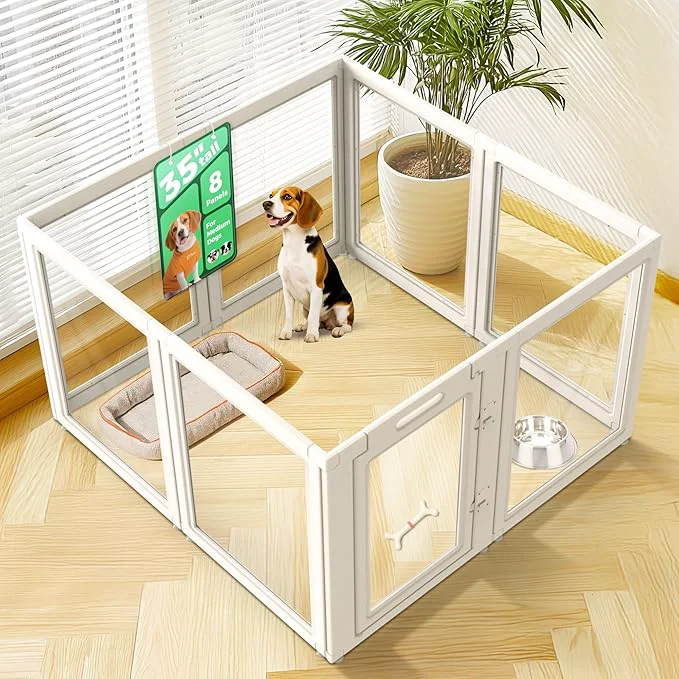 Sophisticated FXW AuraSpace Acrylic Indoor Dog Playpen for Medium Dogs 35 Inch 8 Panels WhiteAbout ThisOverview Superior