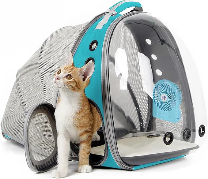 Proven Cat Travel Backpack with Fan Fit up to 12 lbs Space Capsule Astronaut Clear Bubble Window Pet Backpack for Kitten and Small Puppy GreenAbout ThisOverview Premium