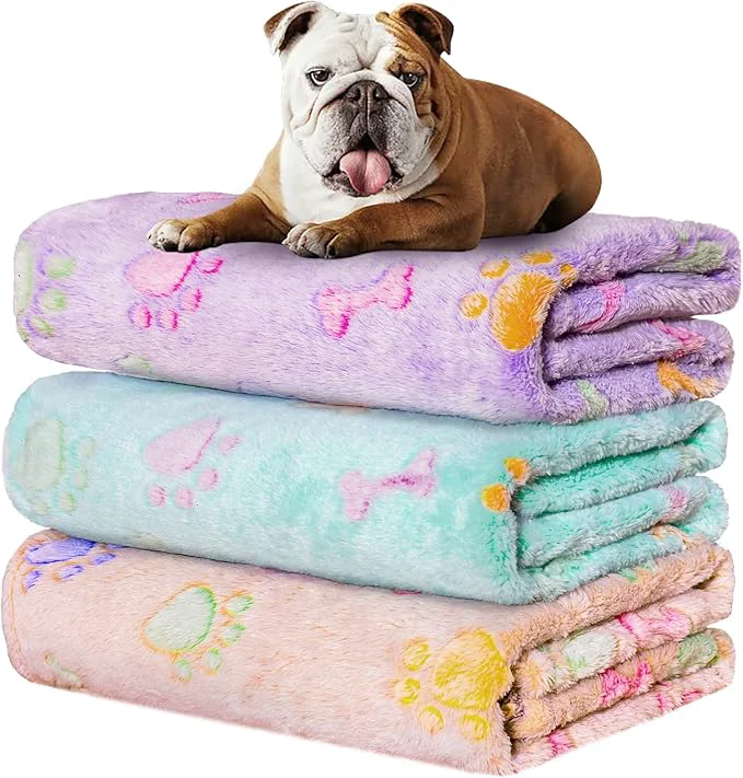 Smooth Rezutan Dog Blankets for 3 Pack Medium Blanket Cat Soft Fuzzy Blankets Washable Optimized