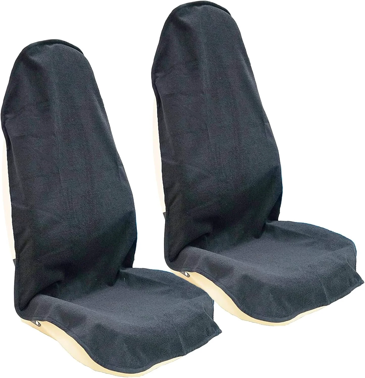 Recyclable Car Seat Cover Protector Front Seats for Gym Workout Running Swimming Beach and Hiking Waterproof Sweat Towel Bucket Seat Covers for Cars SUV Trucks Black 2Pcs Elite