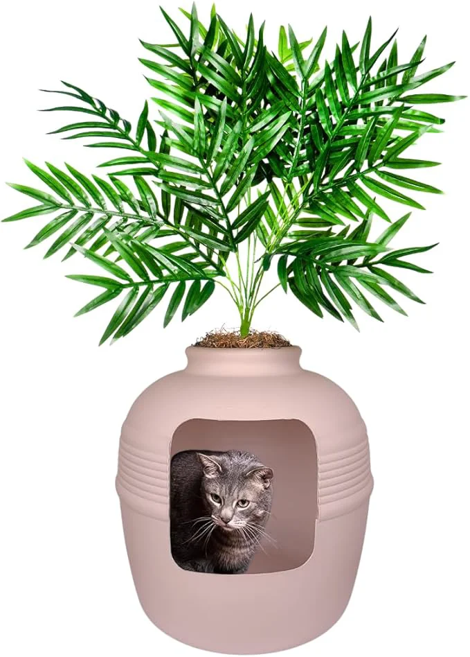 Practical Good Pet Stuff Hidden Litter Box Planter Decorative Cat Litter Enclosure Recyclable