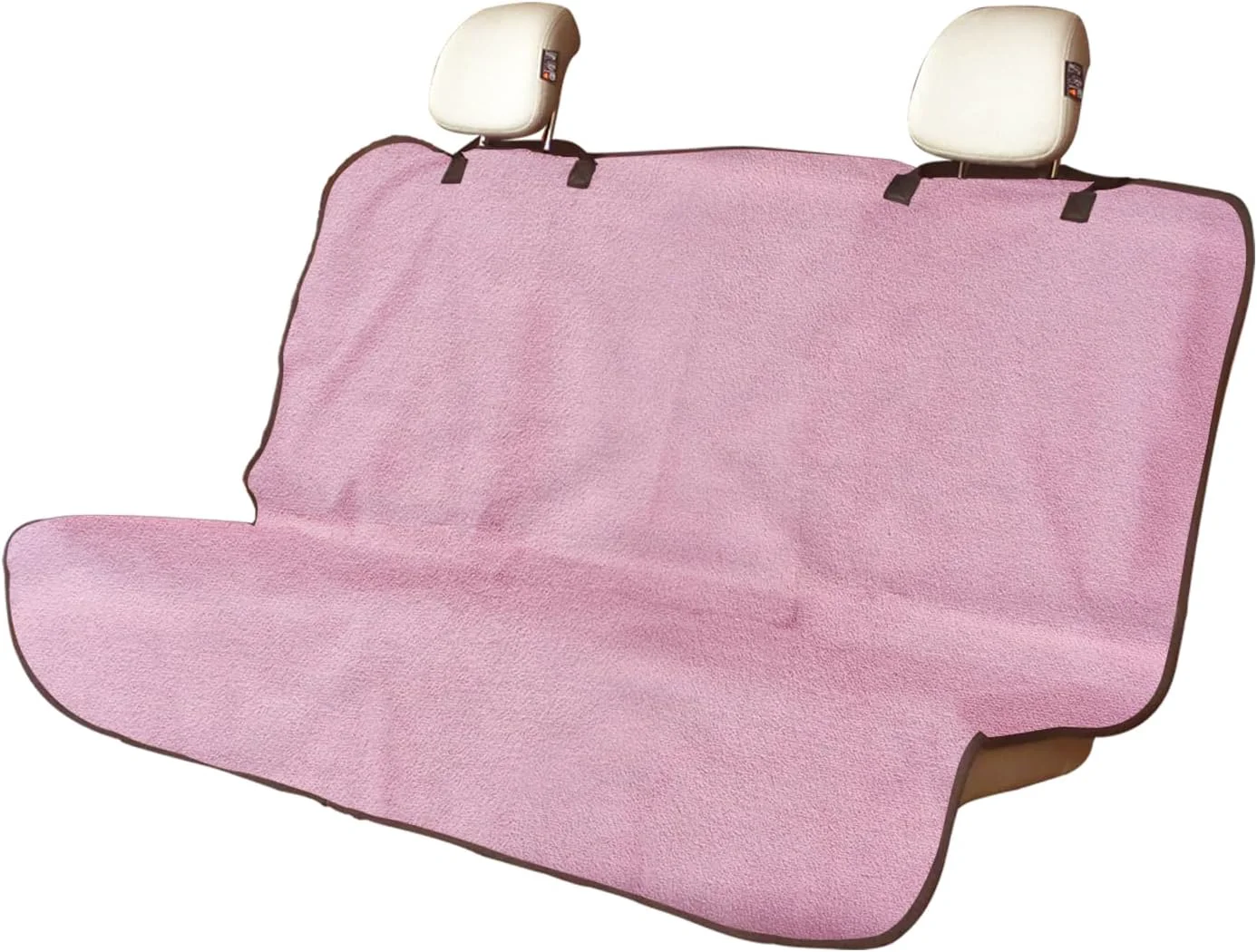 Traditional Back Seat Cover for Car Trucks Van SUV Waterproof Rear Bench Towel Seat Covers for Dogs and Kids Automotive Backseat Protector Pink Soft