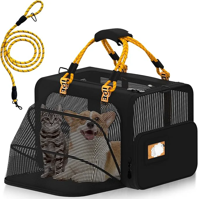 Sophisticated PAWZIDEA Large Pet Carrier Expandable 24 ×16 ×16 Soft-Sided Cat Carrier for 2–4 Cats up 55lb Portable Collapsible Small Medium Dog Travel Crate for Car XL Storage Pocket ID Card Shoulder StrapAbout ThisOverview Fast