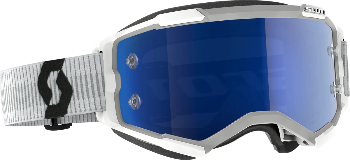 Convenient Fury Goggle White Blue Chrome Works Healthy
