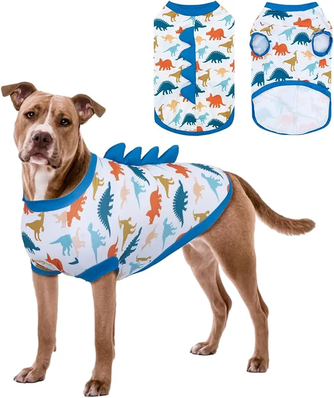Contemporary UPF 50 Sun Protection Dog Shirt – Sleeveless Cooling Vest for Large Dogs Boy Quick-Dry Pet T-Shirt with Funny Dinosaur Horns UV Protective Breathable Dog Clothes U-COSBX02LAbout ThisOverview Carefully Designed