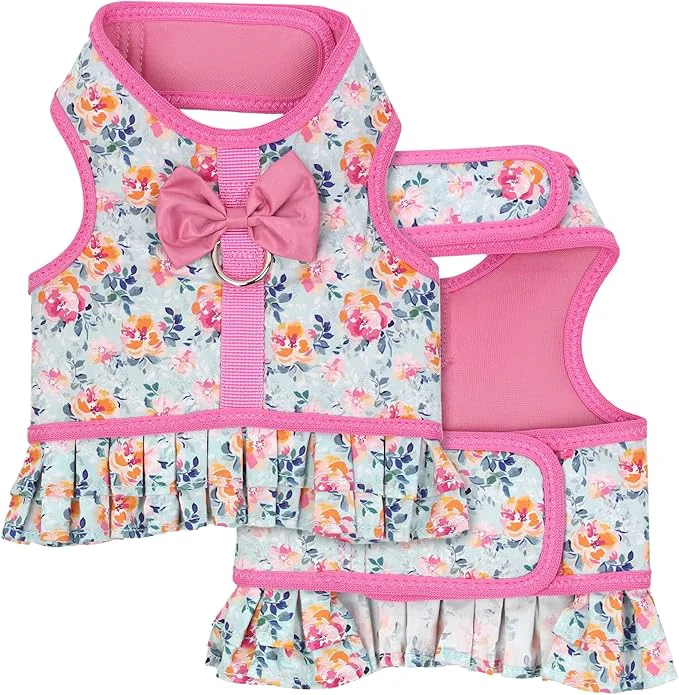 High-Grade Parisian Pet Spring Blossoms Harness DressOverview Specialty