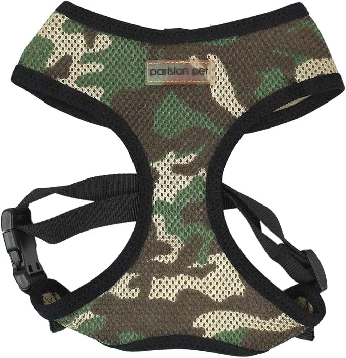 Flexible Parisian Pet Camo Dog Cat Harness Customizable Comfortable dom HarnessAbout ThisOverview Smooth