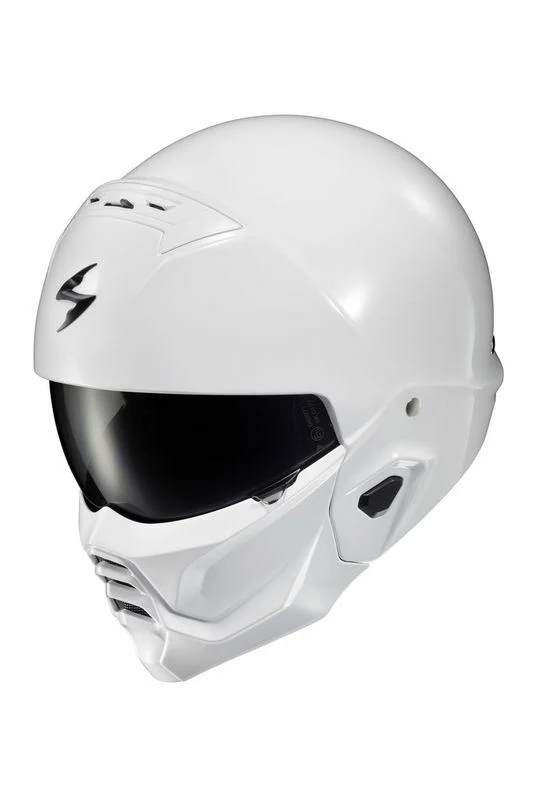 Efficient Scorpion – Covert 2 Open Face Helmet Gloss White Sm Excellent