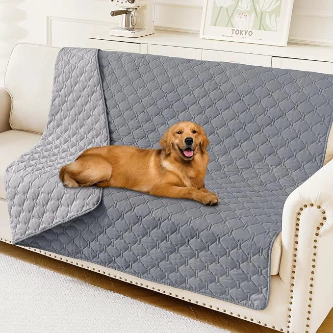 Smiry Waterproof Dog Bed Cover Blanket Soft Reversible Pet Blanket Washable Smart