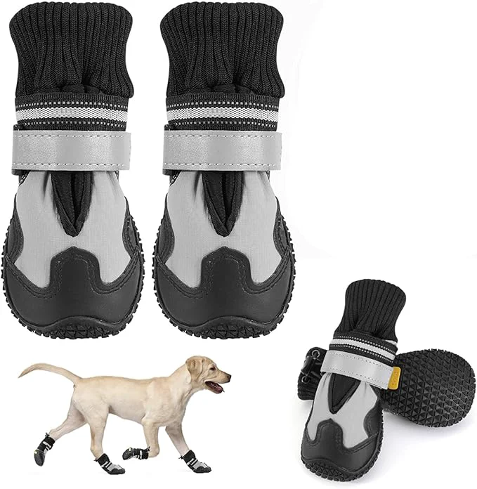 Elegant Lukovee Dog Shoes – Waterproof Warm Fleece Lined Dog Booties for Small Medium Large Dogs Non-Slip Adjustable Dog Boot for Winter Cold Weather HX Size 7 About ThisOverview Smart