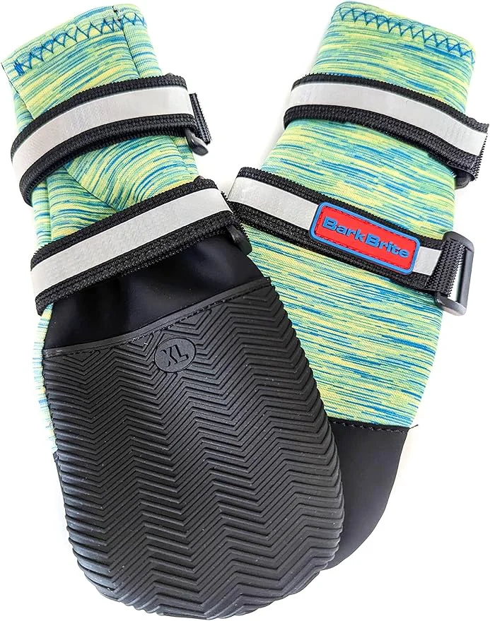 Easy-to-Use All Weather Neoprene Paw Protector Dog Boots with Reflective Straps in 5 Sizes Turquoise XL About ThisOverview Long-Lasting