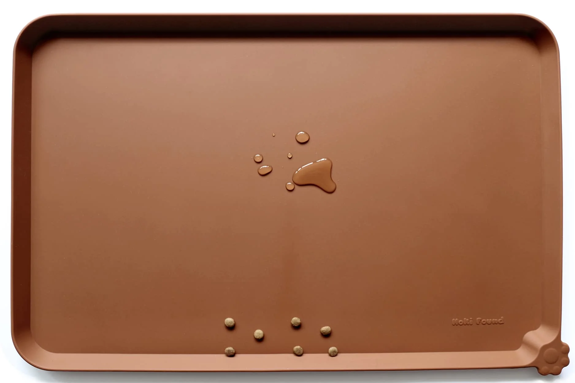Healthy Hoki Found Large Silicone Non-Slip Pet Feeding Mat – Waterproof Caramel Verified