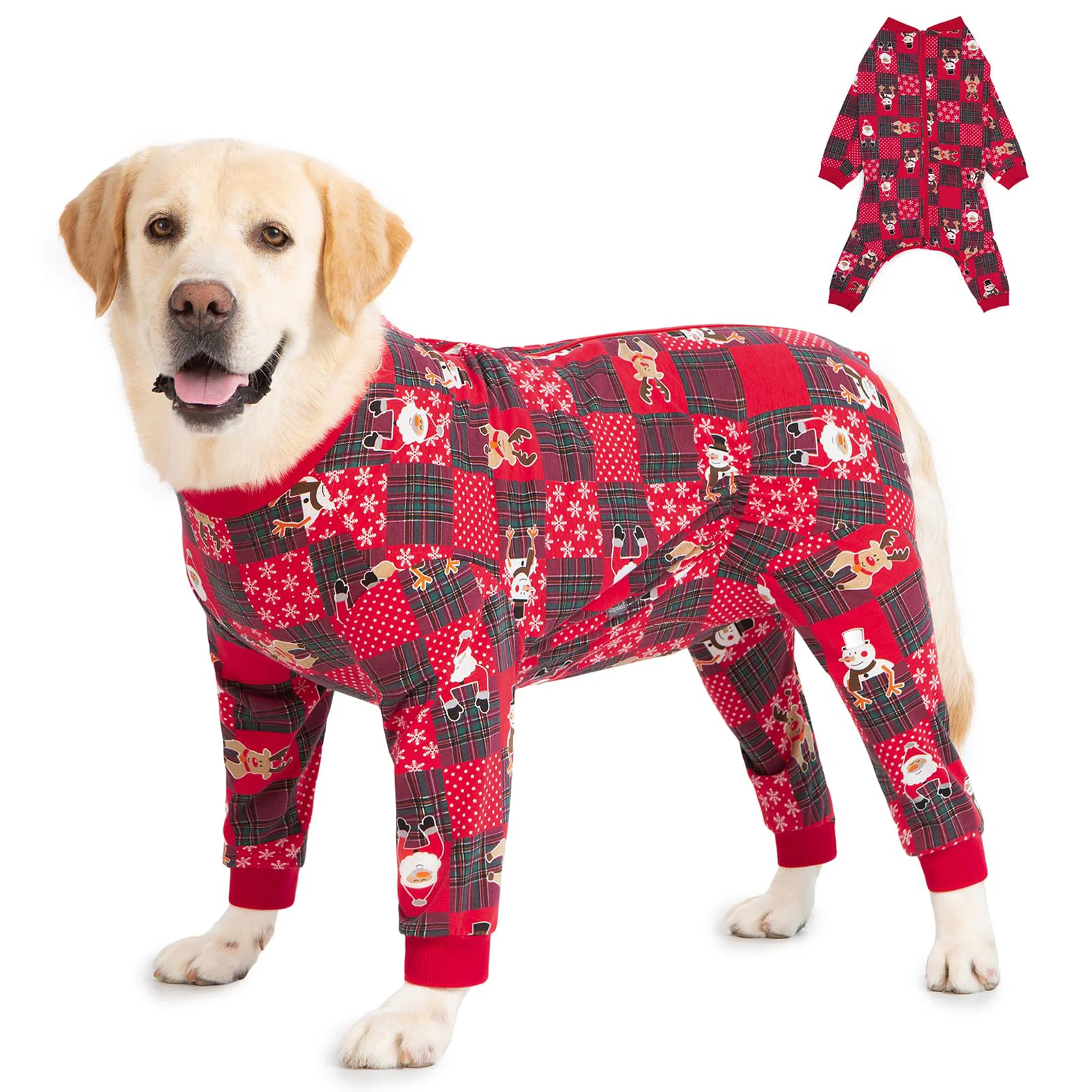 User-Friendly Yeapeeto Dog Recovery Onesie – Breathable Full-Body Suit for Large Medium Dogs Xmas Red 5XL Innovative