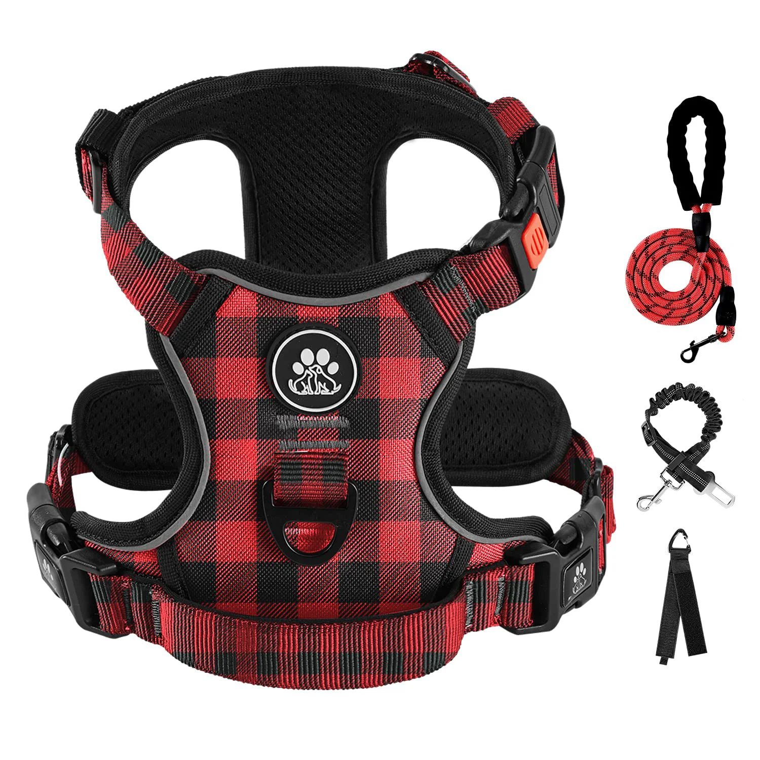 Exceptional IVY LANE No-Pull Harness with Leash Set for Large Dogs Natural