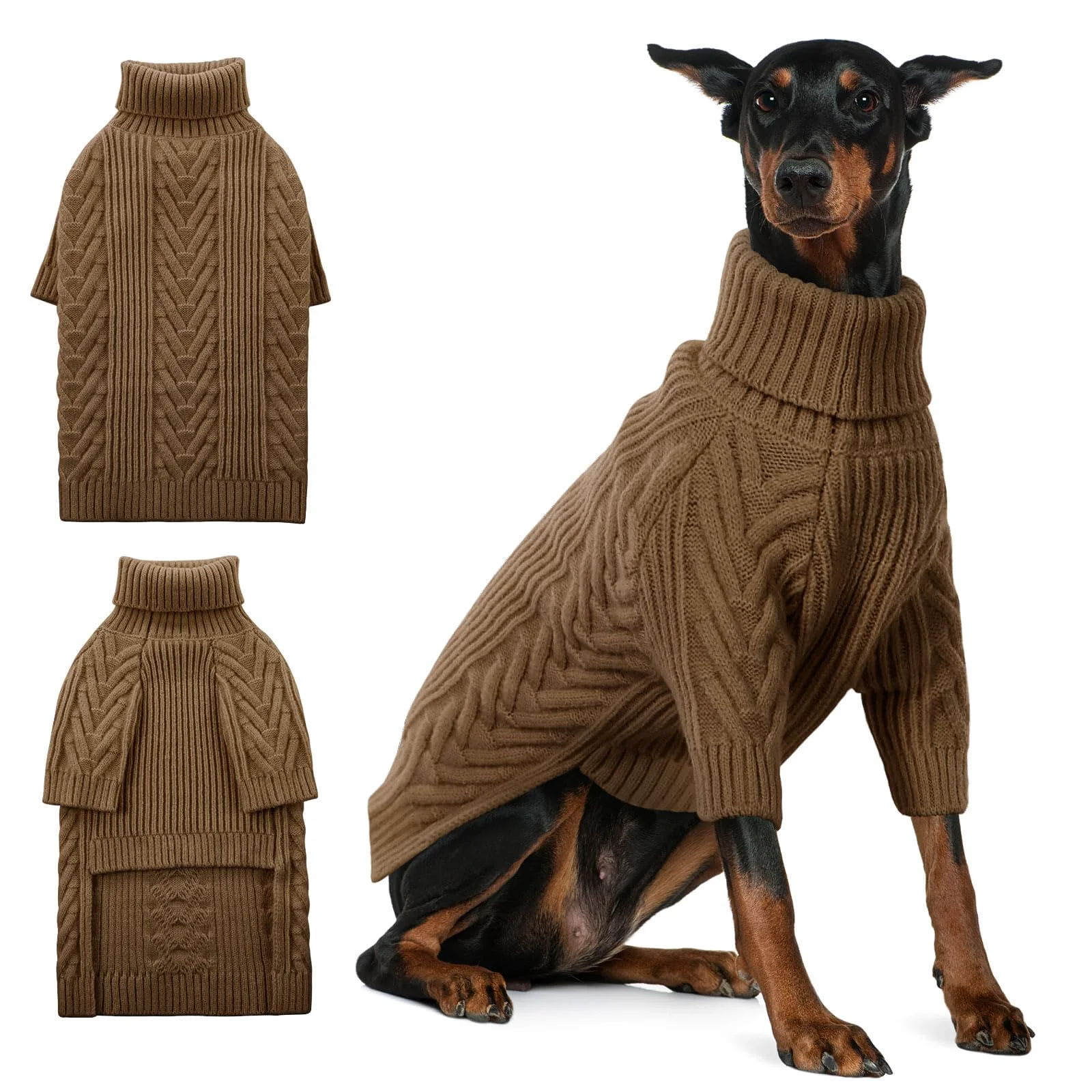 Sustainable ASENKU Extra-Large Dog Sweater 3XL – Cozy Turtleneck Pullover for Large Breeds Next-Generation