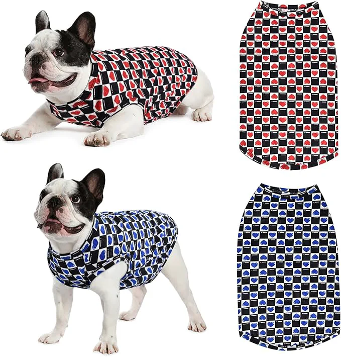 Sustainable Dog Cooling Vest Quick Dry Dog Summer Clothes Pet Vest Puppy Shirts Sleeveless Dogs Cooling T-Shirts for Small Medium Large Red Heart Blue Heart XS About ThisOverview Innovative