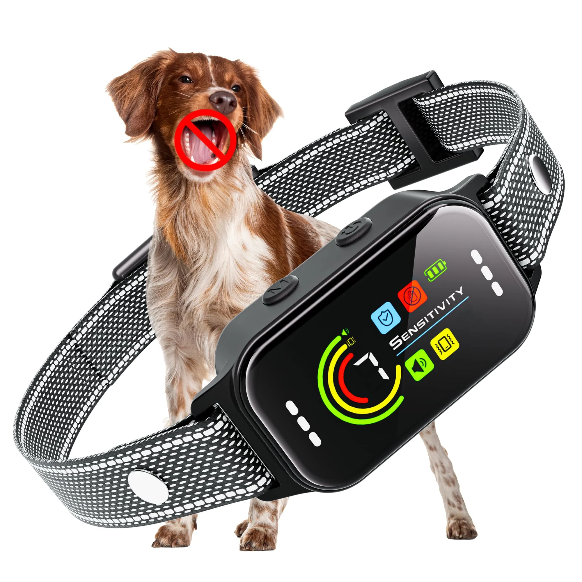 User-Friendly JEUJE Dog Bark Collar 7 Sensitivity Levels 5 Training Modes IP67 Waterproof 8-120 lbs Clean