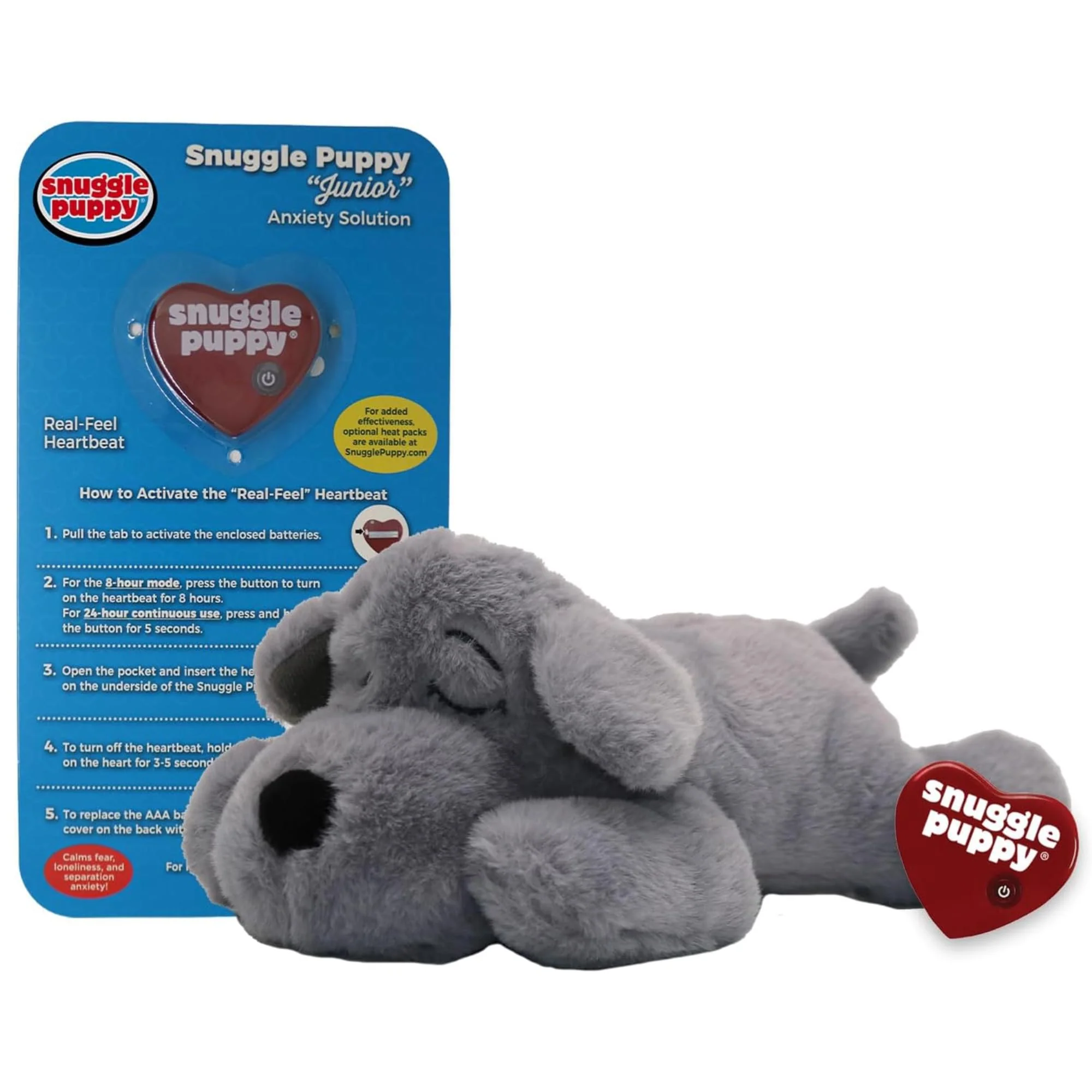 Consistent Snuggle Puppy Small-Breed Heartbeat Toy Calming Anxiety Crate Training Flexible