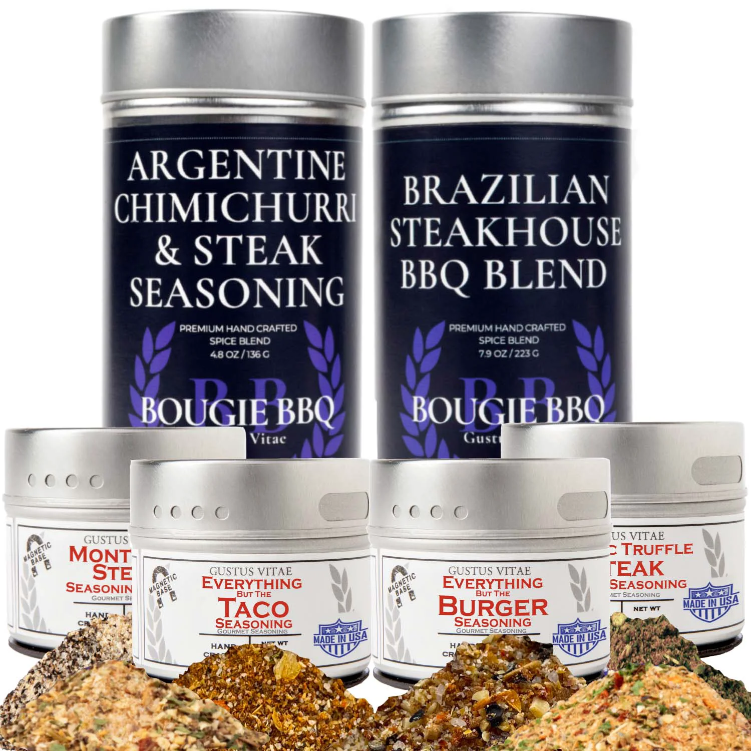 Lightweight Steak Lovers – For Beef Complete 6 Pack Collection Gourmet Seasonings and Rubs For Steaks Chops Racks Ribs Prestigious