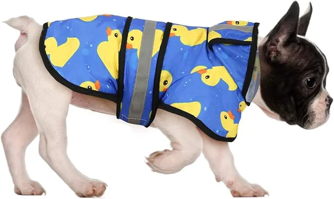 Specialty HDE Dog Raincoat Jacket Reflective Adjustable Hooded Pet Poncho Rain Coat with Leash Hole for Small to X-Large Dogs Rubber Ducks – SAbout ThisOverview Selected