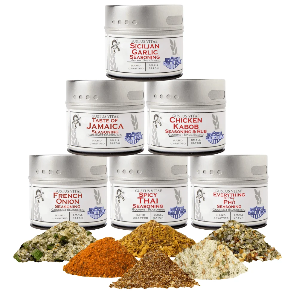 Natural Global Chicken Air Fryer Seasoning Set – Artisanal Spice Blends Six Pack Sophisticated