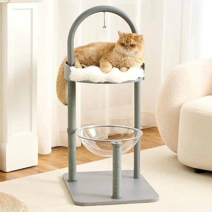Effective Modern Cat Tree Tower for Indoor Cats up to 12lbs Wood Cat Bed Superior
