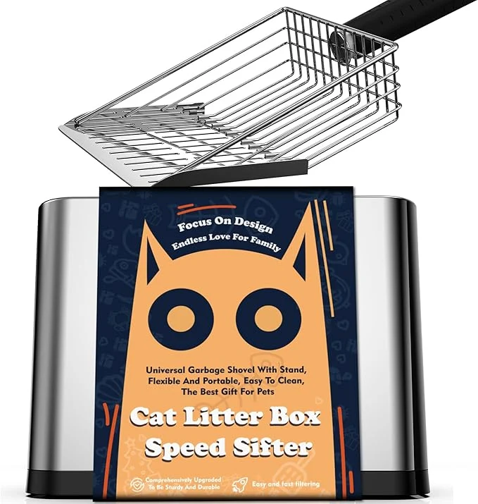 Powerful Heavy Duty Stainless Steel Cat Litter Scoop Genuine