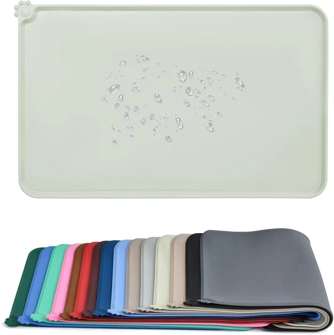 Next-Generation AUDWUD Silicone Waterproof Pet Feeding Mats Anti Slip Bowl Pad Dog Mat Comfortable