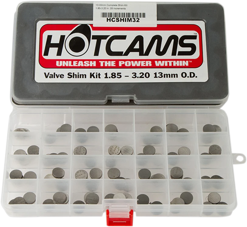 Clean HOT CAMS Valve Shim Kit – 13.00 mm O.D. – Kawasaki HCSHIM32 Green