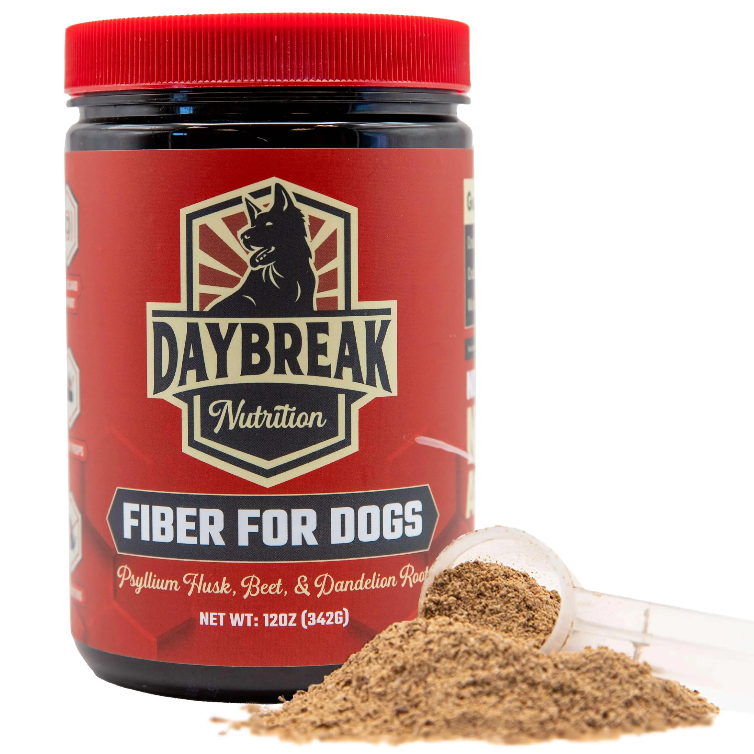 Exceptional Daybreak Nutrition Fiber for Dogs Psyllium Husk Beet Root Prebiotics for Digestive Support Reusable