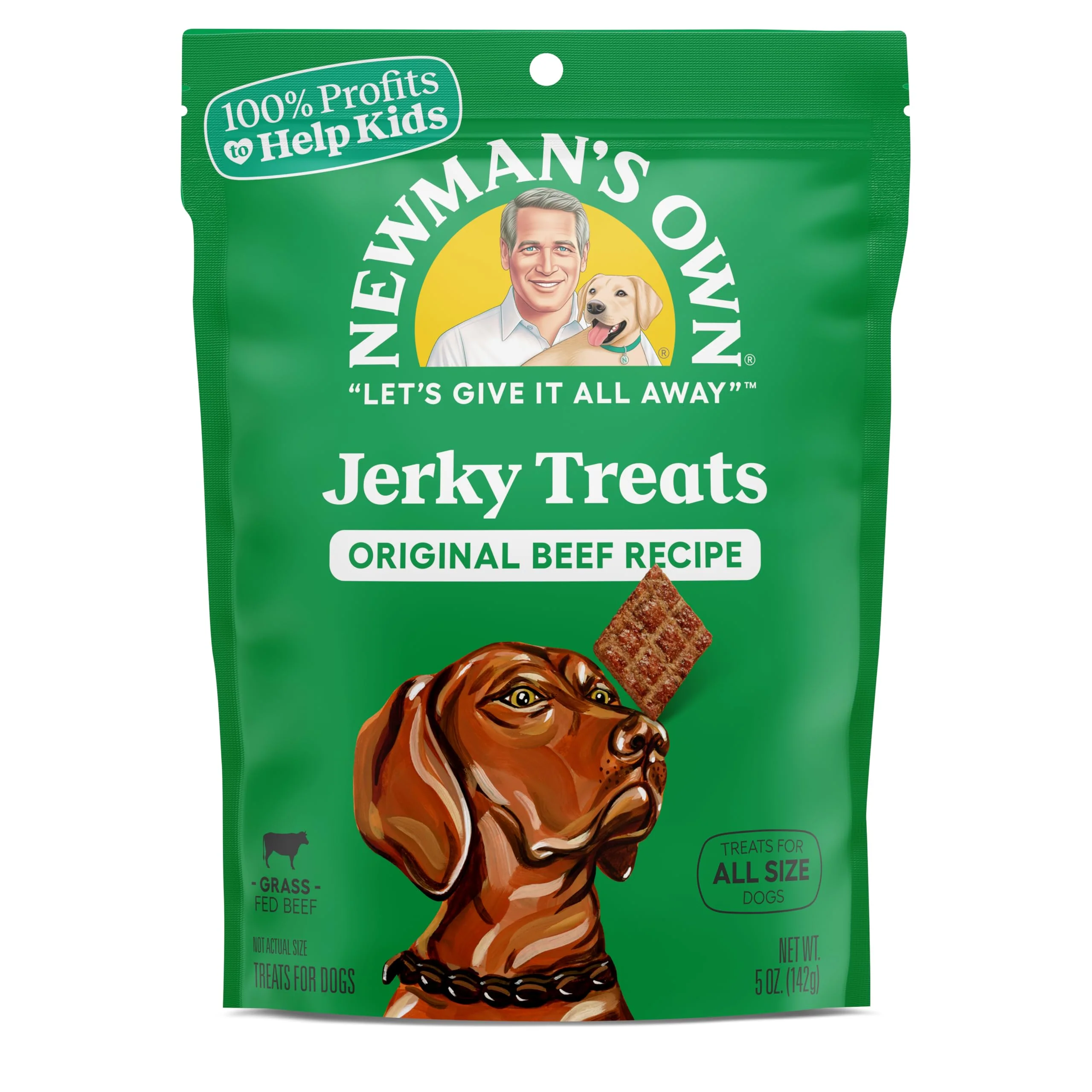 Detailed Newman’s Own Dog Jerky Treats — Beef Recipe Grass-Fed Grain- 6 x 5 oz Recyclable