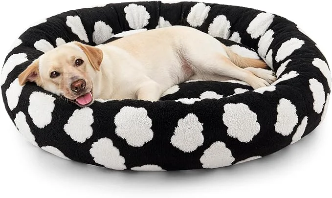 Consistent JOEJOY Donut Large Dog Bed Cute Round Calming Dog Bed Enhanced