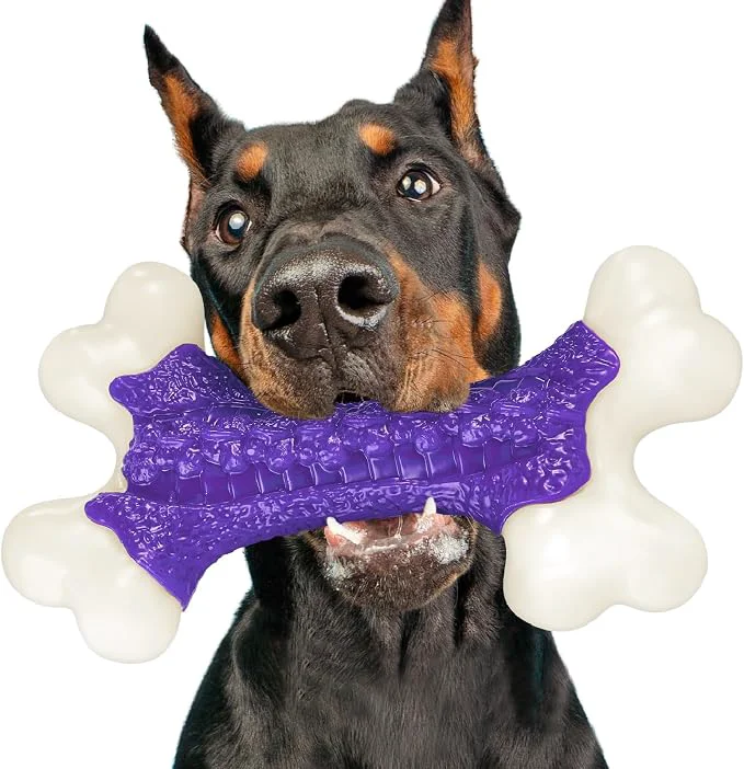 Fashionable Tough Dog Chew Toys for Aggressive Chewers Large Medium Breed Bacon Flavor Efficient