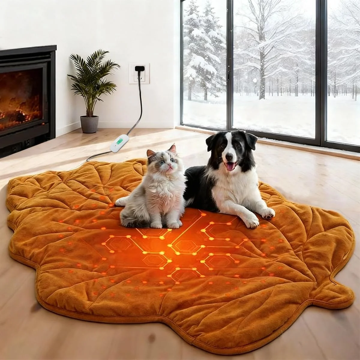Refined Vagascape Large Dog Heating Pad — Waterproof Adjustable Temperature Chew-Resistant Washable 35×27 in Easy-to-Use
