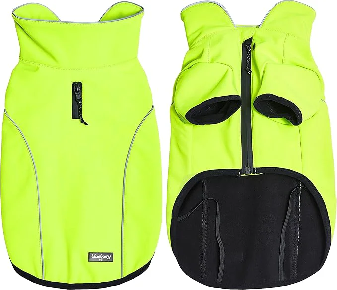 Specialty Blueberry Pet Windproof Waterproof Reflective Softshell Dog Jacket Neon Yellow Size 12About ThisOverview Versatile