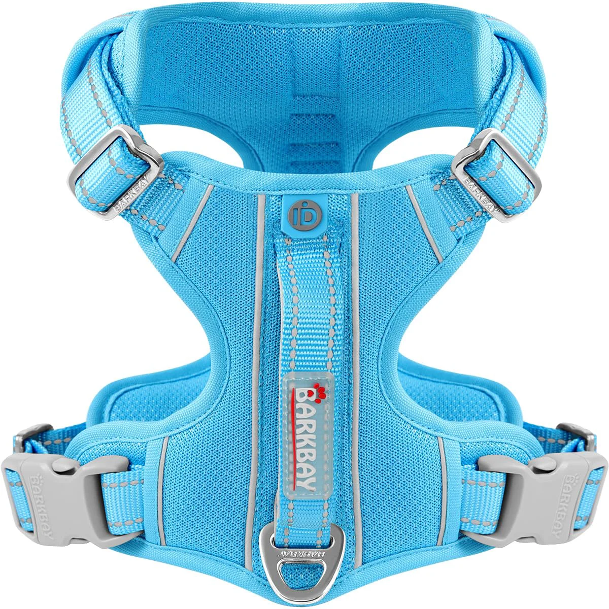 Prestigious BARKBAY No-Pull Dog Harness with ID Tag Pocket for Large Dogs – Reflective Heavy Duty Blue Classic