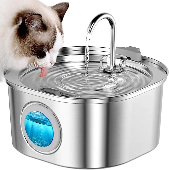 Superior Casfuy PWS-155 Multi-Layer Filtration Quiet Stainless Steel Dog Cat Water Elite