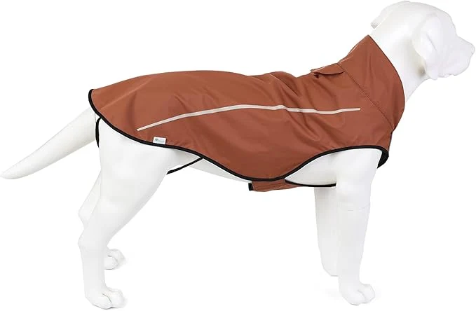 Consistent Mile High Life Dog Raincoat Adjustable Waterproof Reflective Rain Jacket for Small Medium Large Dogs Lightweight Breathable Pet Rain Coat with Leash Hole Brown XXS Chest 16-19 About ThisOverview Professional