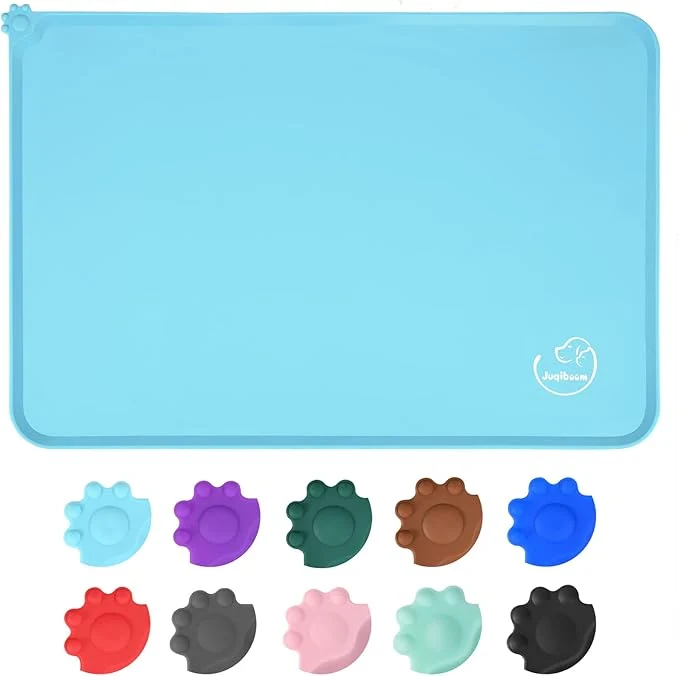 Exclusive Silicone Waterproof Dog Cat Pet Feeding Mats Non Slip Easy Clean Pet Dog Cat Healthy