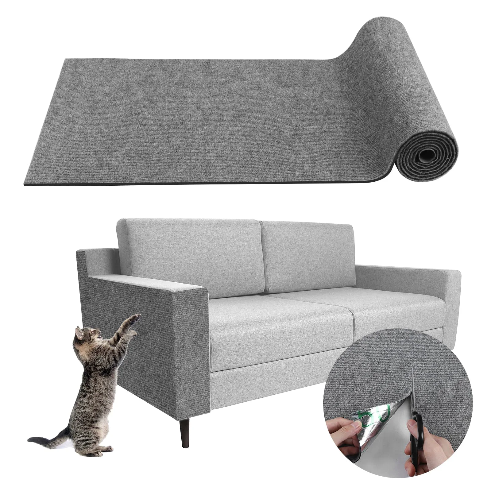 Breathable LSGCQ Climbing Cat Scratcher Mat – Self-Adhesive Trimmable Carpet for Cat Shelves Furniture High-Quality