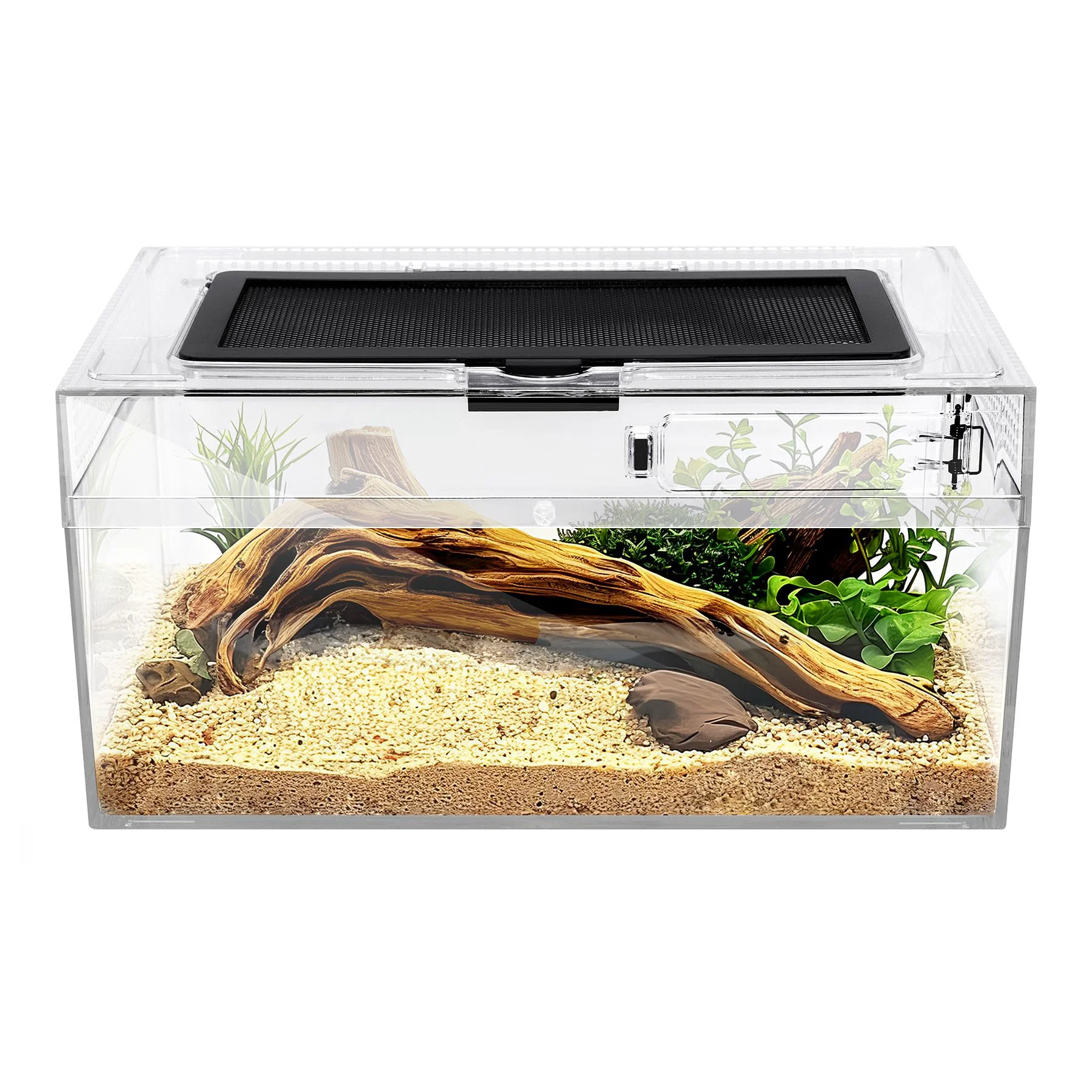 Trendy Clioran Reptile PC Terrarium 7×11.8×5.9in – Unbreakable Transparent Tank for Geckos Frogs Tarantulas Healthy