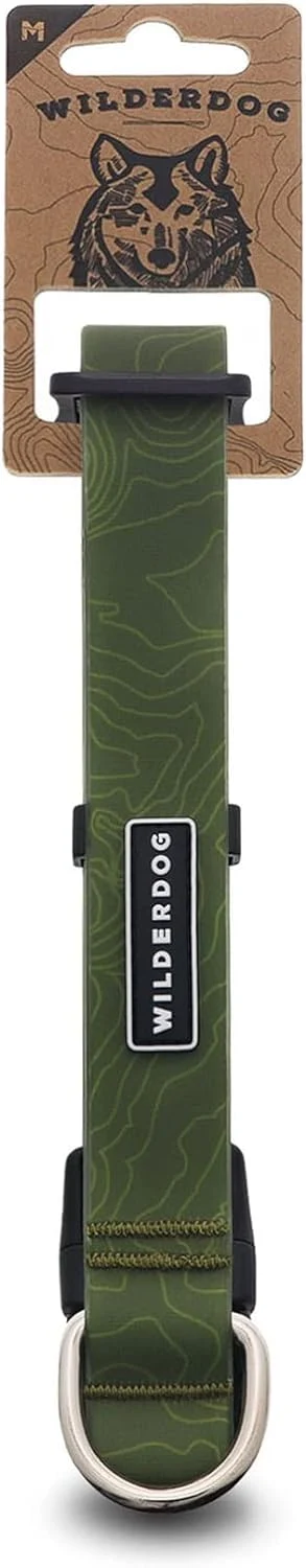 Solid Wilderdog Waterproof Dog Collar – Olive Water Dirt Repellent Medium 13–18 in Fast