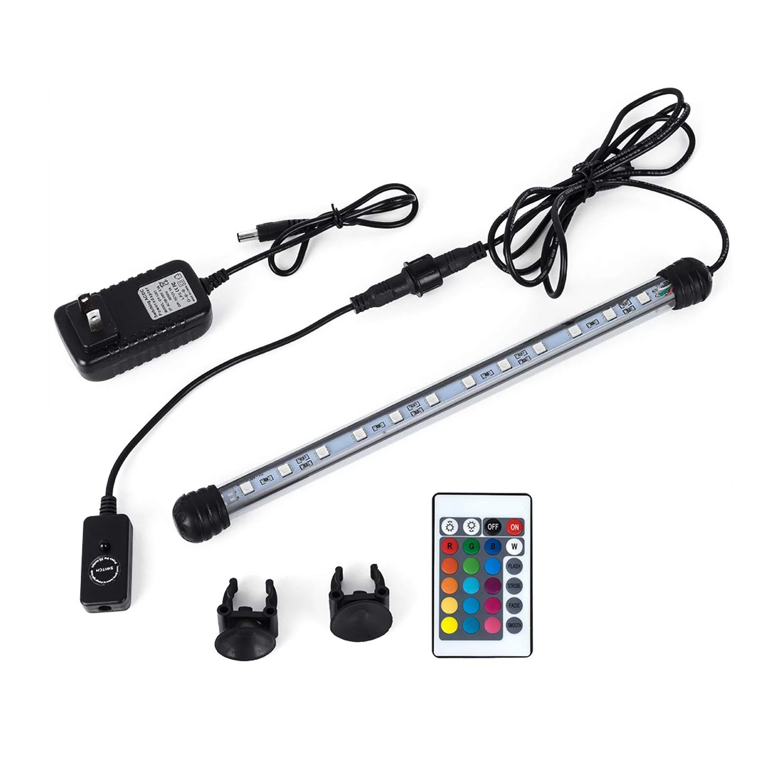 Optimized MQ 23in Submersible LED Aquarium Light – 9W Color Changing with Remote IP68 30 LEDs 30-37 in Tanks Selected