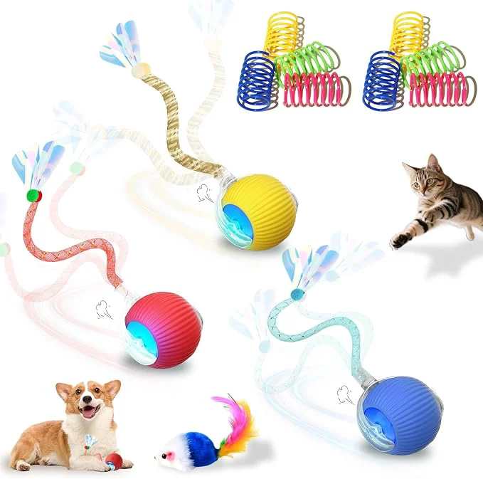 Smooth 3-Pack Interactive Cat Toys Ball Clean