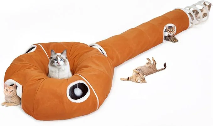 Exclusive Ownpets 2-in-1 Cat Tunnel Large Lollipop Shape Cat Tunnel Toy Verified