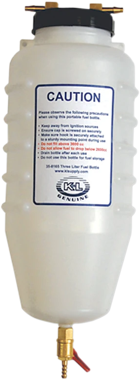 Professional K L SUPPLY Fuel Injected Rated Fuel Bottle – 3 Liters 35-8165 Certified